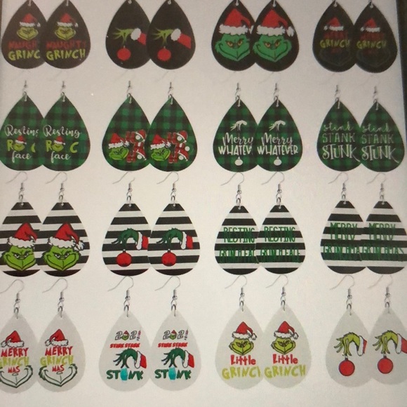 BELIEVE Earrings Grinch Christmas - Picture 5 of 14